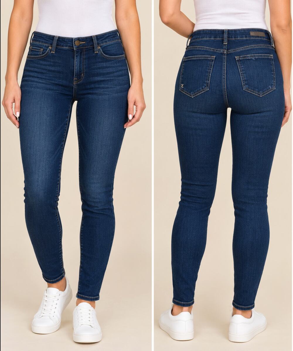 KUT from the Kloth Diana Kurvy Skinny Jeans Size 12 Dark Wash Stretch